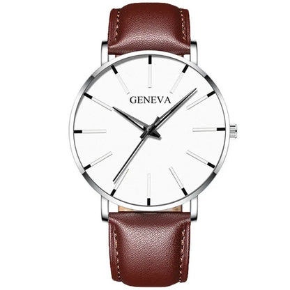 Minimalist Mens Fashion Ultra Thin Watches Simple Men Business Stainless Steel Mesh Belt Quartz Wrist Watch Relogio Masculino