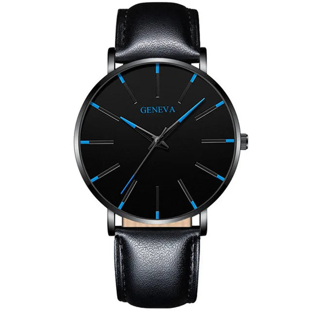 Minimalist Mens Fashion Ultra Thin Watches Simple Men Business Stainless Steel Mesh Belt Quartz Wrist Watch Relogio Masculino