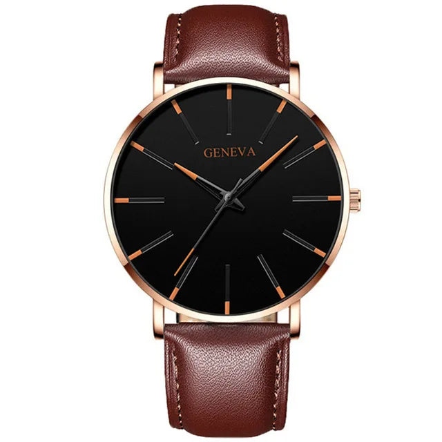 Minimalist Mens Fashion Ultra Thin Watches Simple Men Business Stainless Steel Mesh Belt Quartz Wrist Watch Relogio Masculino