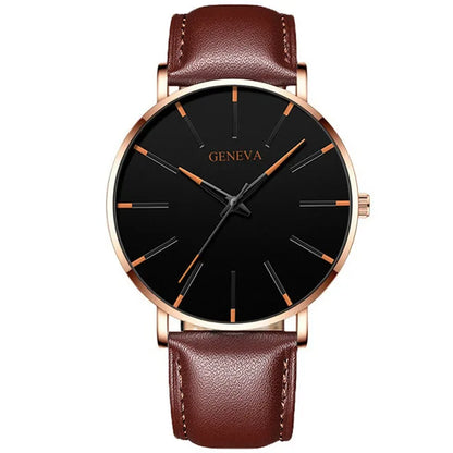 Minimalist Mens Fashion Ultra Thin Watches Simple Men Business Stainless Steel Mesh Belt Quartz Wrist Watch Relogio Masculino