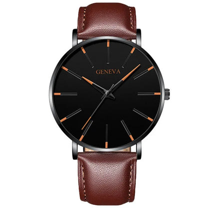 Minimalist Mens Fashion Ultra Thin Watches Simple Men Business Stainless Steel Mesh Belt Quartz Wrist Watch Relogio Masculino