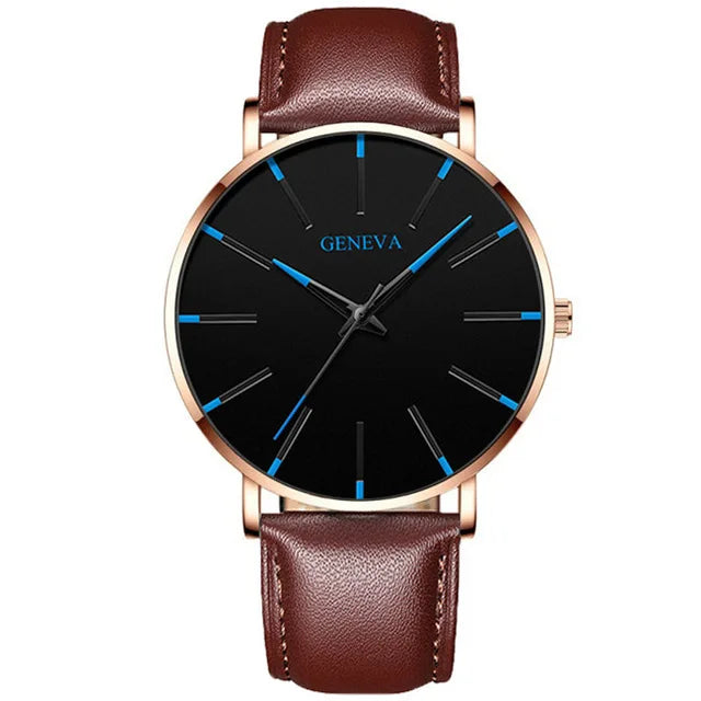Minimalist Mens Fashion Ultra Thin Watches Simple Men Business Stainless Steel Mesh Belt Quartz Wrist Watch Relogio Masculino