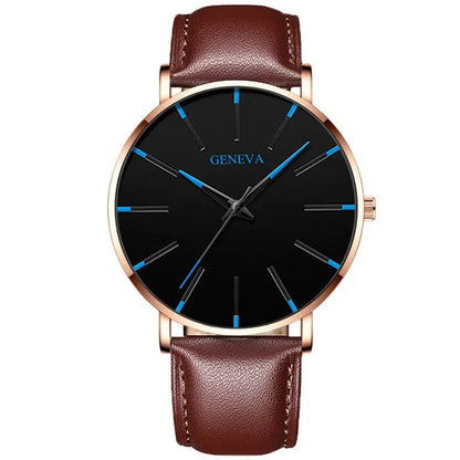 Minimalist Mens Fashion Ultra Thin Watches Simple Men Business Stainless Steel Mesh Belt Quartz Wrist Watch Relogio Masculino