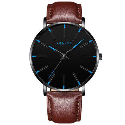 Minimalist Mens Fashion Ultra Thin Watches Simple Men Business Stainless Steel Mesh Belt Quartz Wrist Watch Relogio Masculino