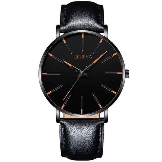 Minimalist Mens Fashion Ultra Thin Watches Simple Men Business Stainless Steel Mesh Belt Quartz Wrist Watch Relogio Masculino