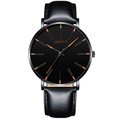 Minimalist Mens Fashion Ultra Thin Watches Simple Men Business Stainless Steel Mesh Belt Quartz Wrist Watch Relogio Masculino