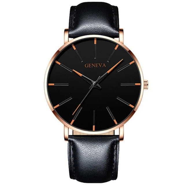 Minimalist Mens Fashion Ultra Thin Watches Simple Men Business Stainless Steel Mesh Belt Quartz Wrist Watch Relogio Masculino